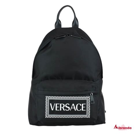 mochila versace negra|mochilas Versace para hombre.